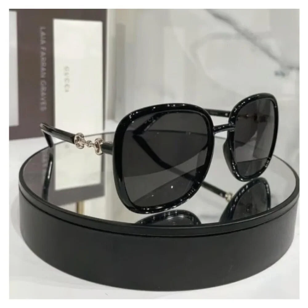 NWT Gucci GG0893S-001 Black Oversized 57mm Sunglasses